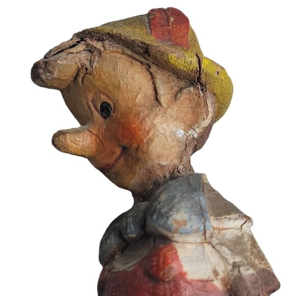 Walt Disney Prod 1940 Pinocchio Figurine Multi Products 5" Carved Wood Chicago - Picture 8 of 16